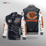 Chicago Bears Leather Bomber Jacket