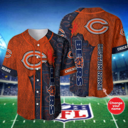 Chicago Bears NFL Personalized Baseball Jersey For Men Women