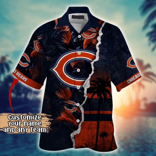 Chicago Bears NFL Flower Hawaii Shirt   For Fans, Custom Summer Football Shirts