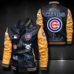 Chicago Cubs Leather Bomber Jacket