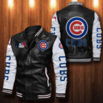 Chicago Cubs Leather Bomber Jacket