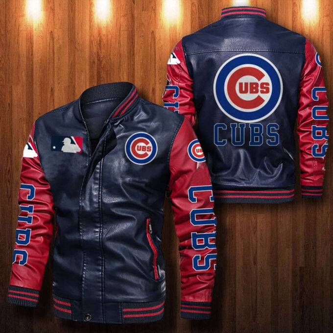 Chicago Cubs Leather Bomber Jacket