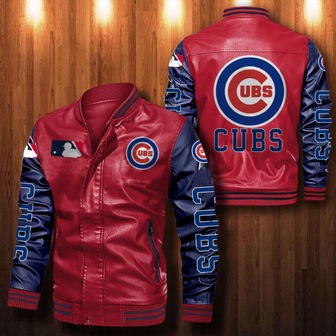 Chicago Cubs Leather Bomber Jacket