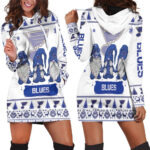 Christmas Gnomes St. Louis Blues Hoodie Dress For Women