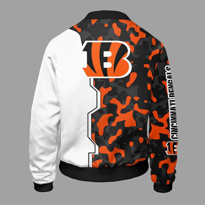 Cincinnati Bengals Camouflage Orange Bomber Jacket