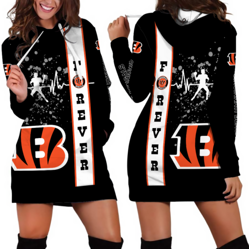 Cincinnati Bengals Forever Hoodie Dress For Women