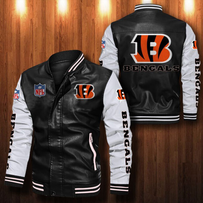 Cincinnati Bengals Leather Bomber Jacket