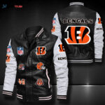 Cincinnati Bengals Leather Bomber Jacket