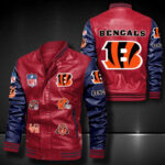 Cincinnati Bengals Leather Bomber Jacket