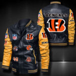 Cincinnati Bengals Leather Bomber Jacket