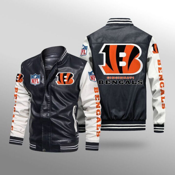 Cincinnati Bengals Leather Bomber Jacket