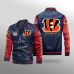 Cincinnati Bengals Leather Bomber Jacket