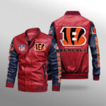 Cincinnati Bengals Leather Bomber Jacket