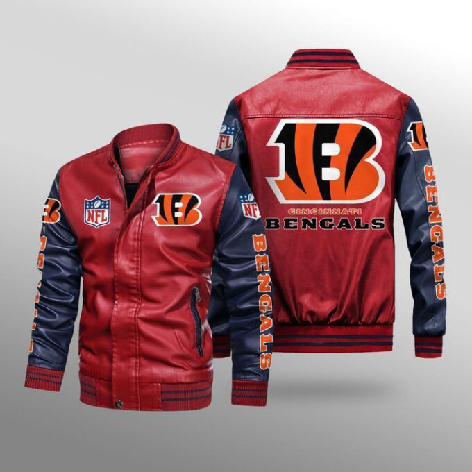 Cincinnati Bengals Leather Bomber Jacket