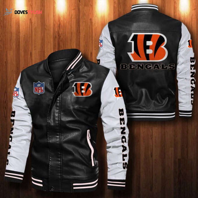 Cincinnati Bengals Leather Bomber Jacket