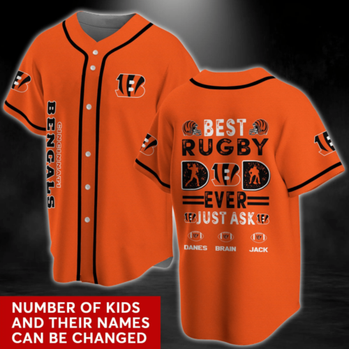 Cincinnati Bengals NFL Baseball Jersey Shirt Personalized Just For You