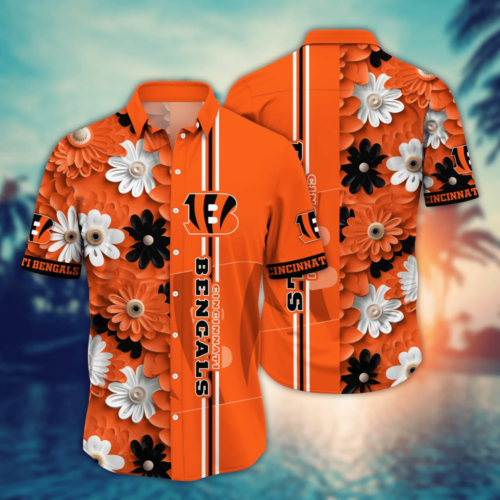 Cincinnati Bengals NFL Flower Hawaii Shirt  For Fans, Summer Football Shirts
