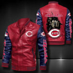 Cincinnati Reds Leather Bomber Jacket