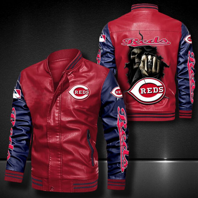 Cincinnati Reds Leather Bomber Jacket