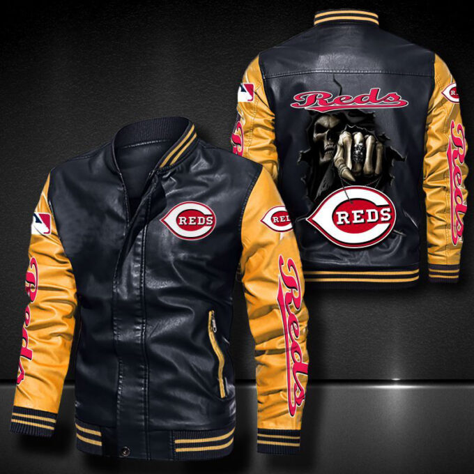 Cincinnati Reds Leather Bomber Jacket