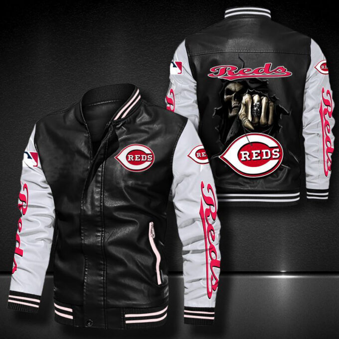 Cincinnati Reds Leather Bomber Jacket