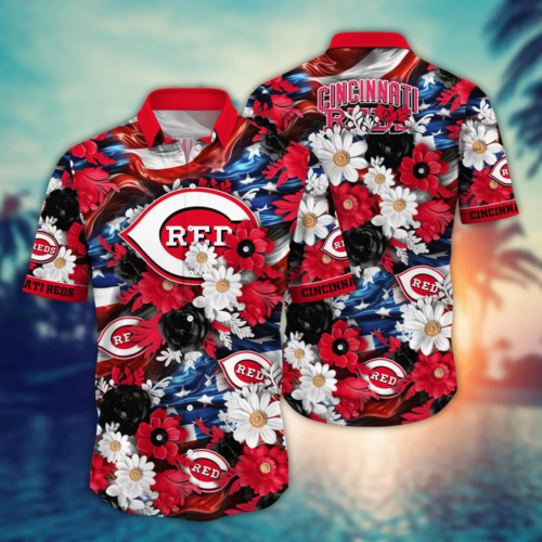 Cincinnati Reds MLB Hawaii Shirt Independence Day, Summer Shirts