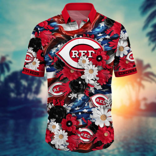 Cincinnati Reds MLB Hawaii Shirt Independence Day, Summer Shirts