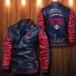 Clermont Foot Auvergne 63 Leather Bomber Jacket