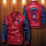 Clermont Foot Auvergne 63 Leather Bomber Jacket