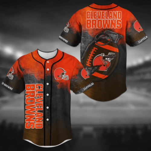 Cleveland Browns NFL Baseball Jersey Shirt Classic Design  For Men Women