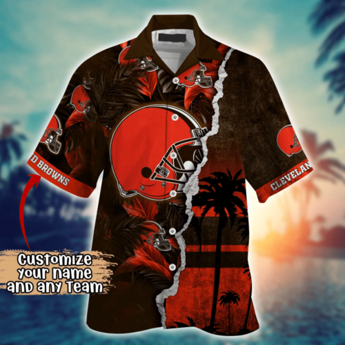 Cleveland Browns NFL Flower Hawaii Shirt  For Fans, Custom Summer Football Shirts