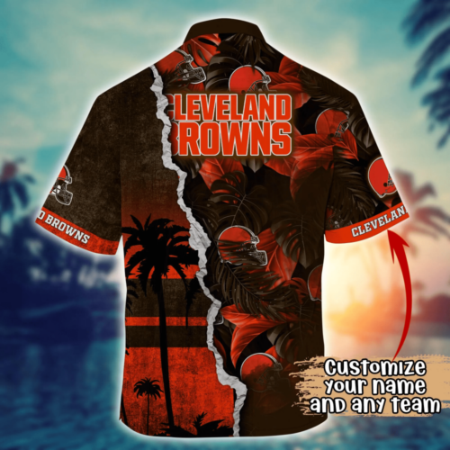 Cleveland Browns NFL Flower Hawaii Shirt  For Fans, Custom Summer Football Shirts