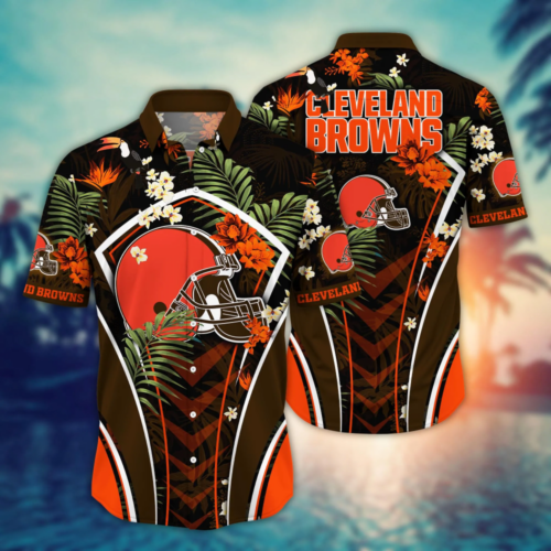 Cleveland Browns NFL Flower Hawaii Shirt   For Fans, Summer Football Shirts