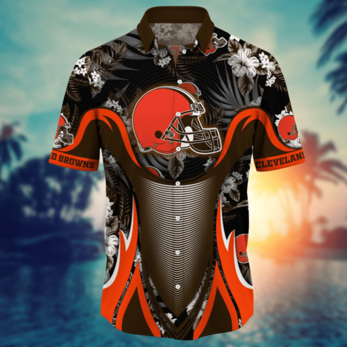 Cleveland Browns NFL Flower Hawaii Shirt   For Fans, Summer Football Shirts