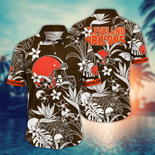 Cleveland Browns NFL Flower Hawaii Shirt   For Fans, Summer Football Shirts