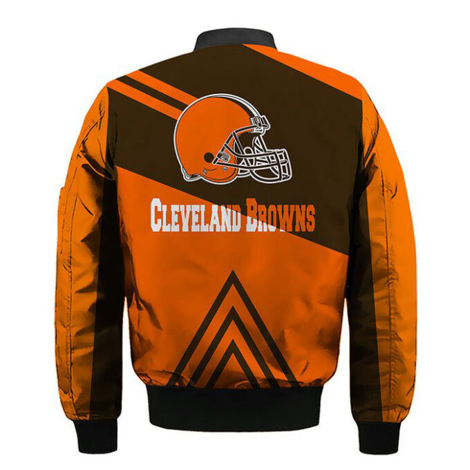 Cleveland Browns Orange Brown Bomber Jacket
