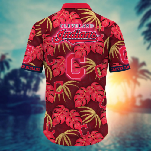 Cleveland Indians MLB Flower Hawaii Shirt   For Fans, Summer Football Shirts