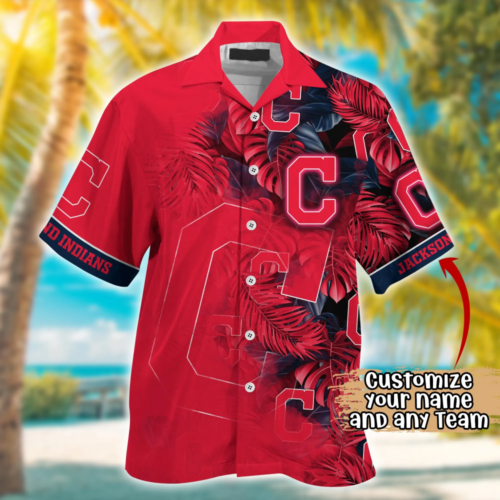 Cleveland Indians MLB Summer Hawaii Shirt And TShirt, Custom Football Shirts