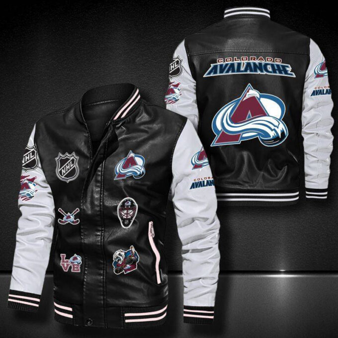 Colorado Avalanche Leather Bomber Jacket