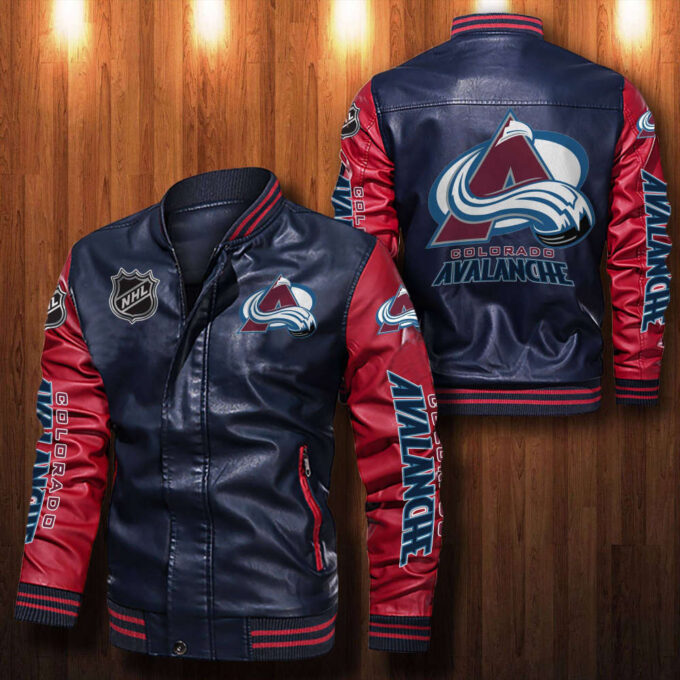 Colorado Avalanche Leather Bomber Jacket