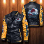Colorado Avalanche Leather Bomber Jacket