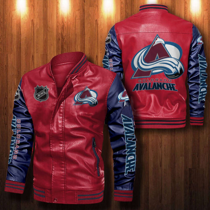 Colorado Avalanche Leather Bomber Jacket