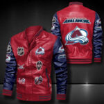 Colorado Avalanche Leather Bomber Jacket