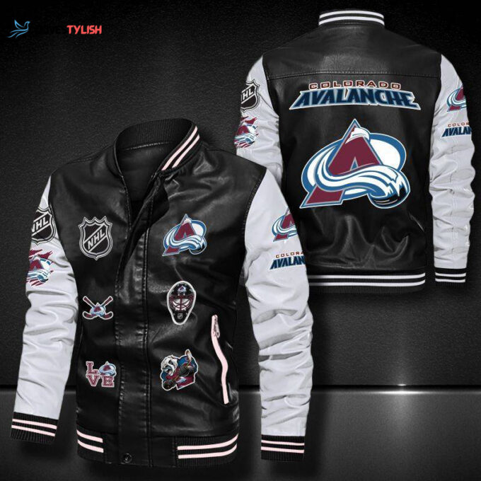 Colorado Avalanche Leather Bomber Jacket