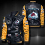 Colorado Avalanche Leather Bomber Jacket