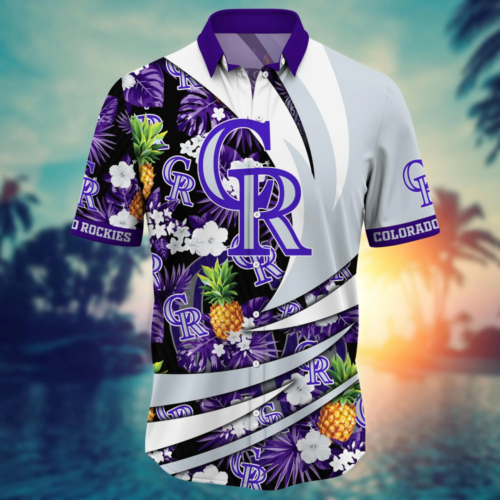 Colorado Rockies MLB Flower Hawaii Shirt   For Fans, Summer Football Shirts