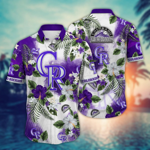 Colorado Rockies MLB Flower Hawaii Shirt   For Fans, Summer Football Shirts
