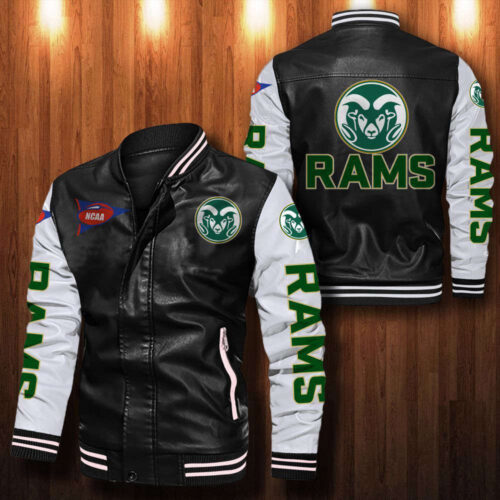 Colorado State Rams Leather Bomber Jacket