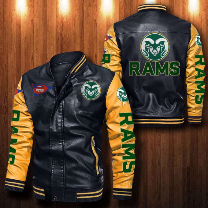 Colorado State Rams Leather Bomber Jacket