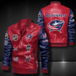 Columbus Blue Jackets Leather Bomber Jacket